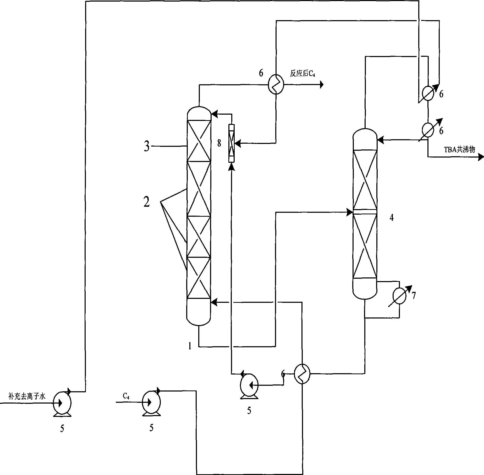 Method for preparing tert-butanol by extraction of carbon 4 hydrocarbon containing isobutene