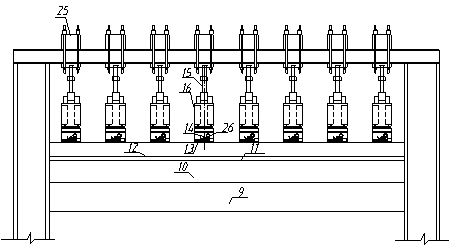 Preparation method for railway road bed large-week acceleration loading physical model test device