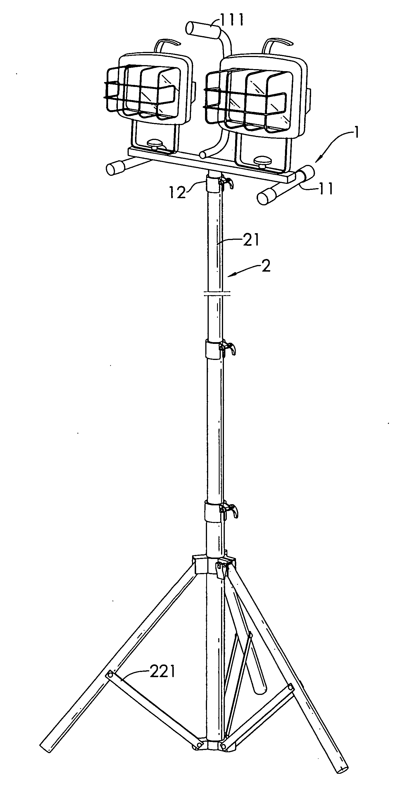 Worklight support with stand