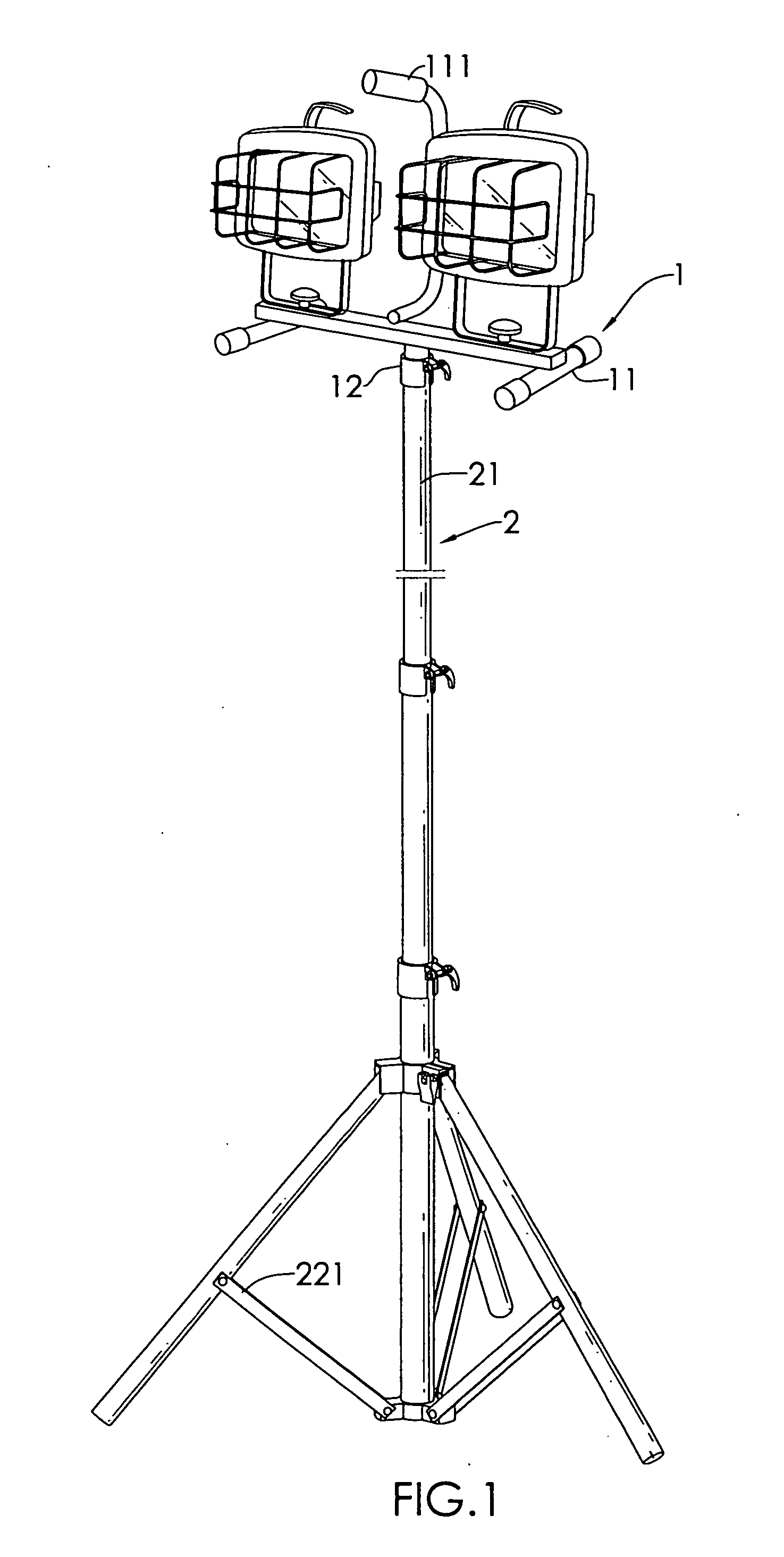 Worklight support with stand