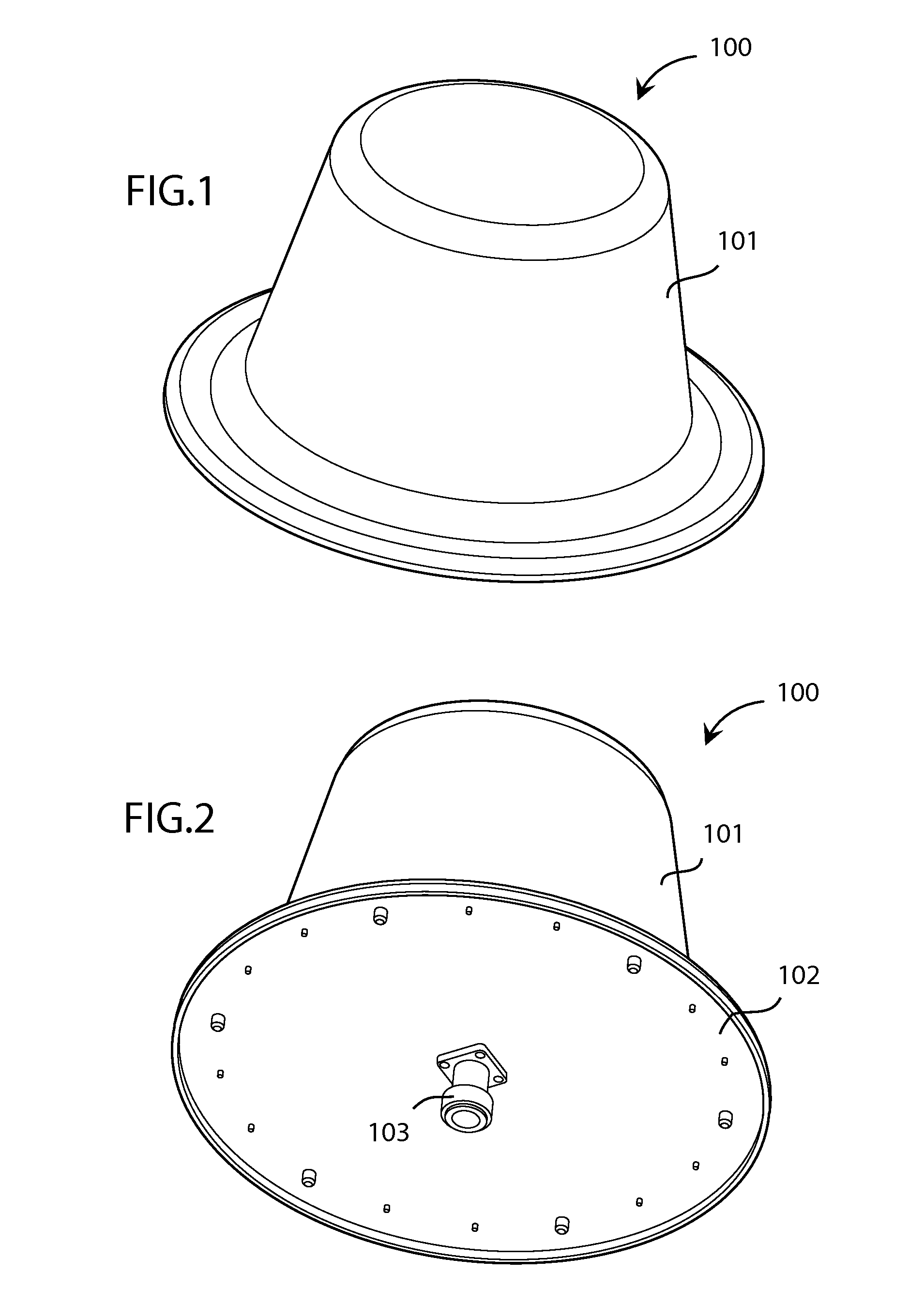 Wideband antenna with low passive intermodulation attributes