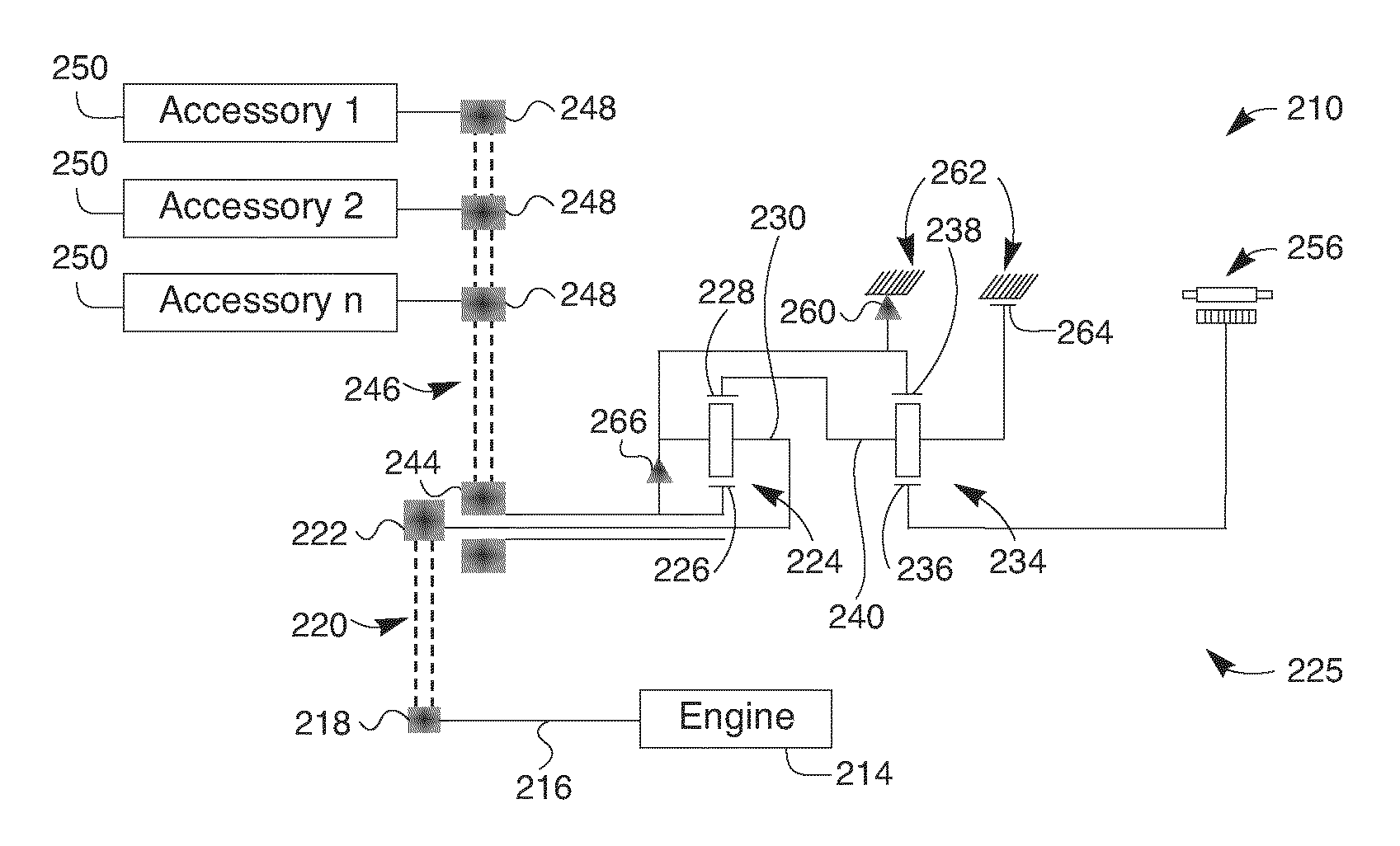 Variable-speed motor-generator accessory drive system