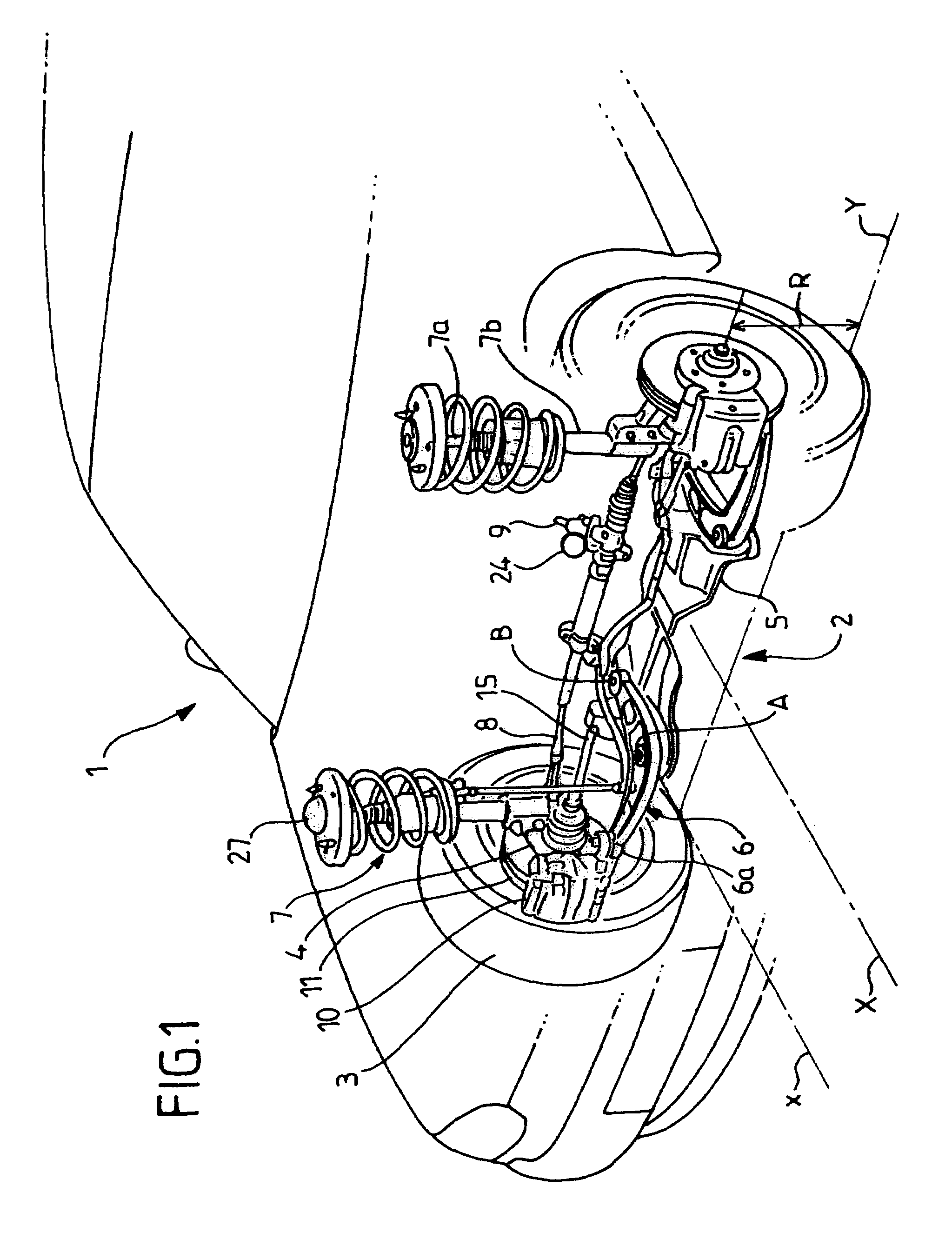 Method and device for determining a force exercised by the ground on a wheel