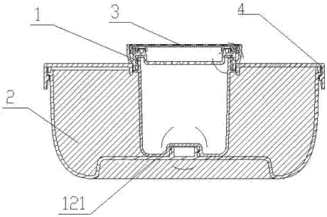 Locking and fixing manner suitable for combined container