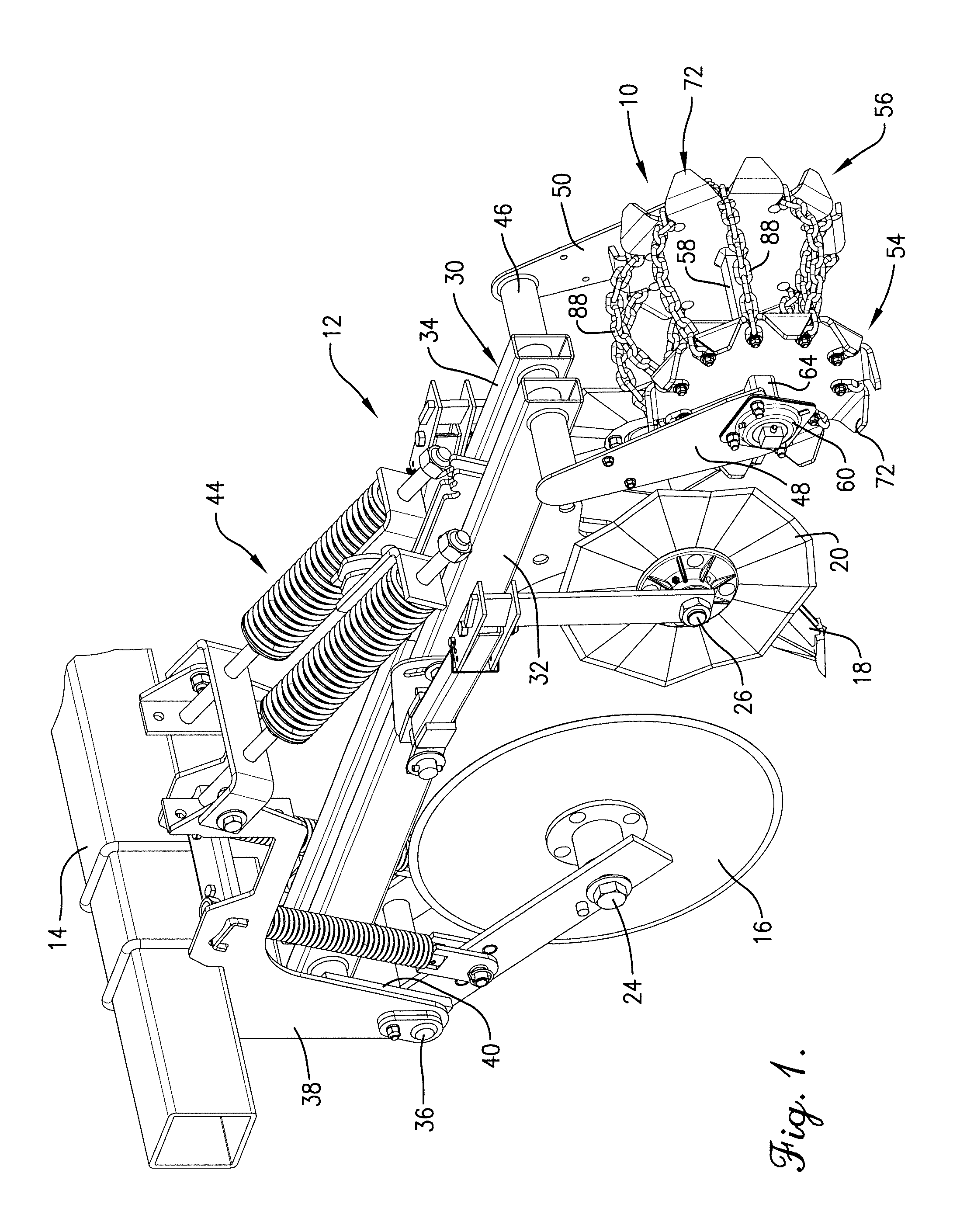 Chain reel for tillage implement