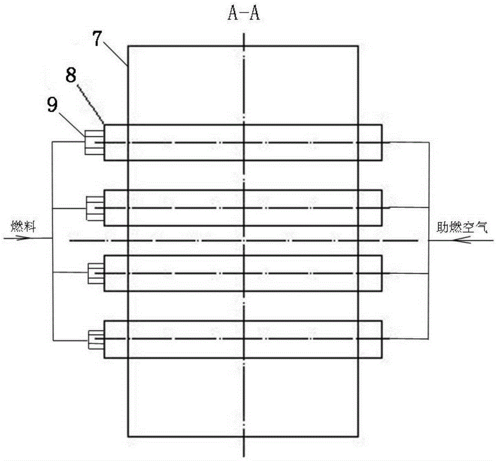 Box type burner shaft kiln