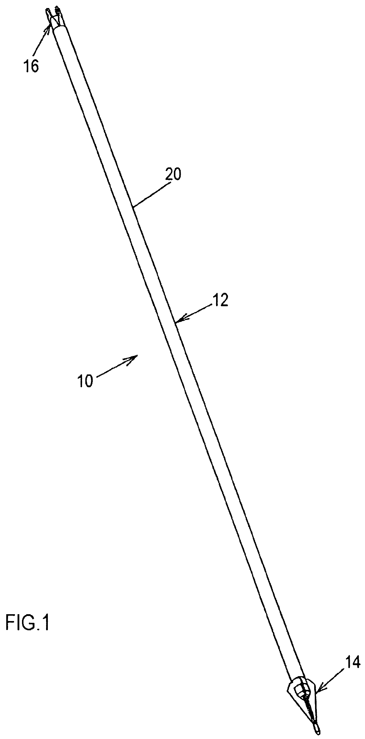 Hunting arrow having one release passage