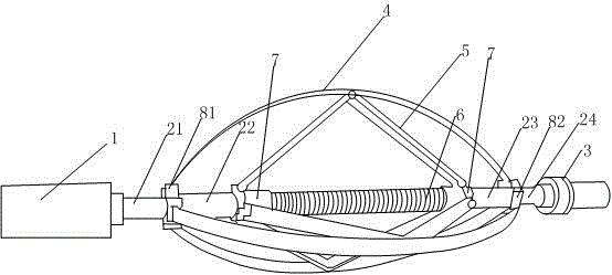 Multi-arm righting device for oil exploitation