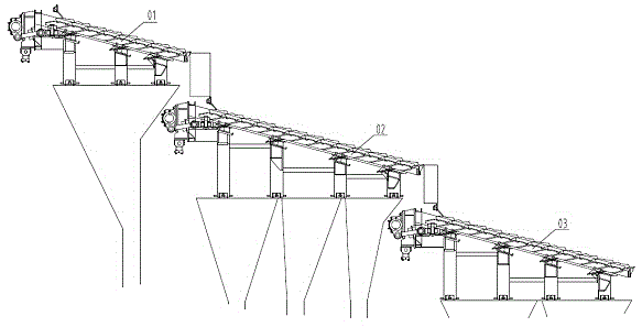 Staggered forward-push household garbage incineration fire grate structure