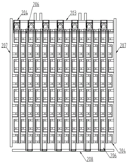 Staggered forward-push household garbage incineration fire grate structure