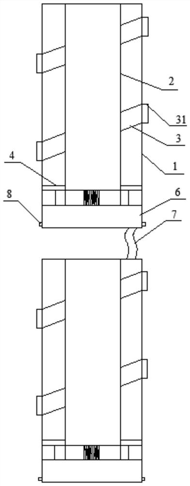 A combined oilfield water injection well layered acidification device