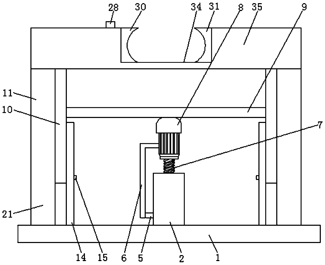 A pipe gallery support with adjustment function