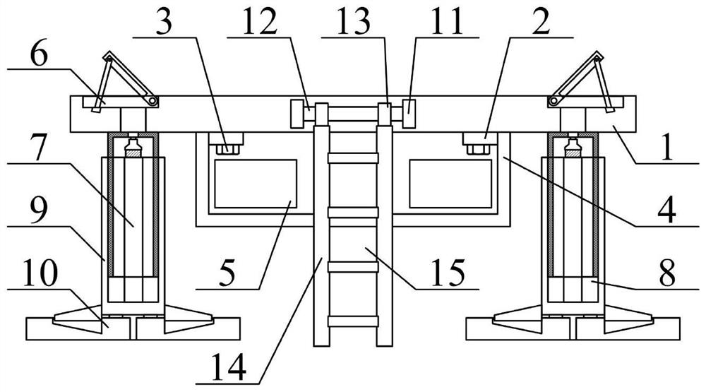 Measuring, positioning and supporting device convenient to adjust and used for traffic construction