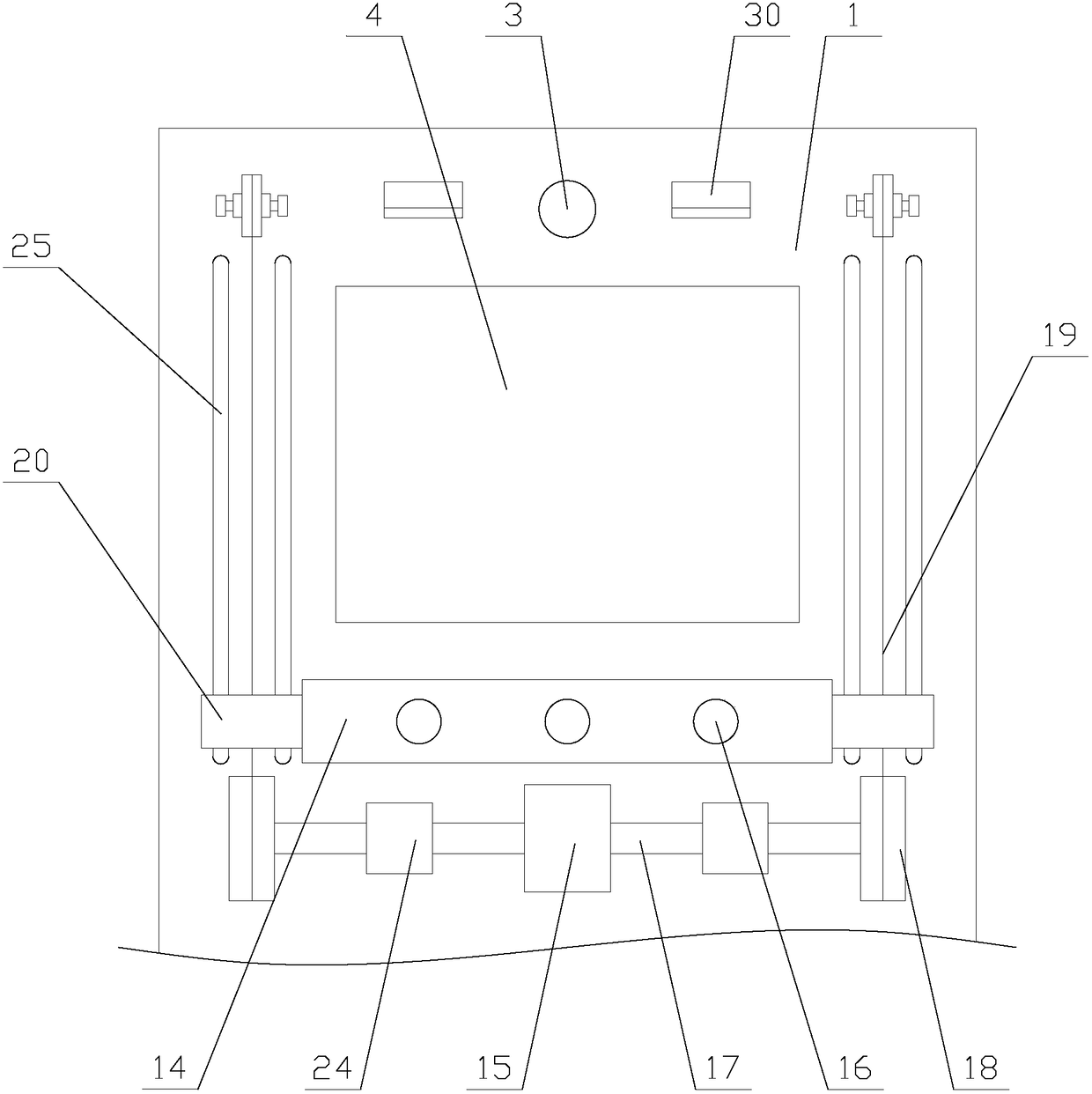 A face recognition device having anti-interference capability and guaranteeing comprehensive feature extraction