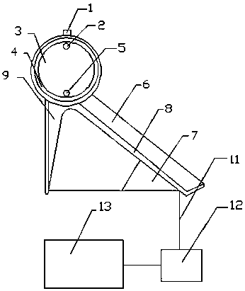 Water heater capable of heating by solar power generation