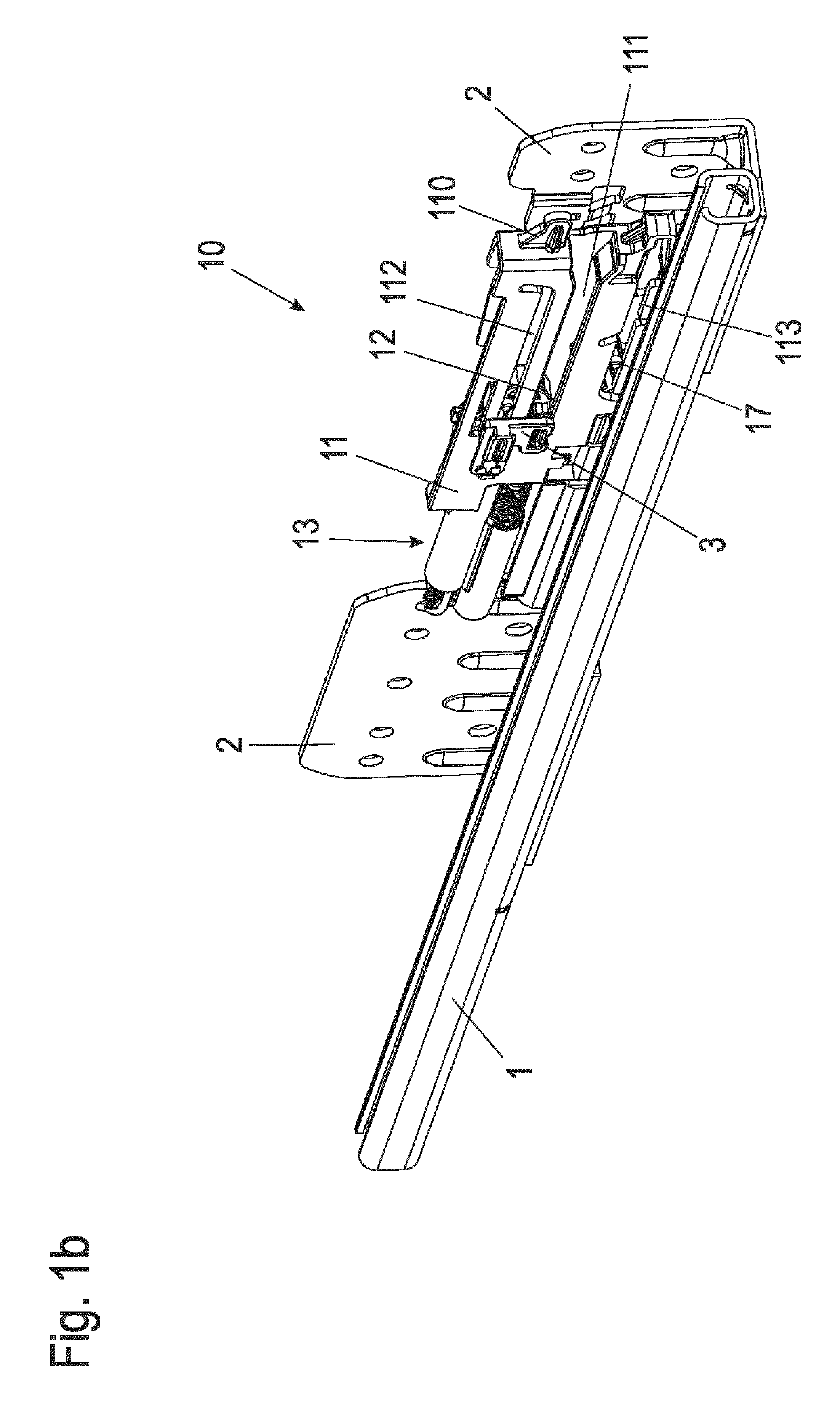 Self-retracting and damping device for a drawer element, and piece of furniture or domestic appliance having at least one drawer element