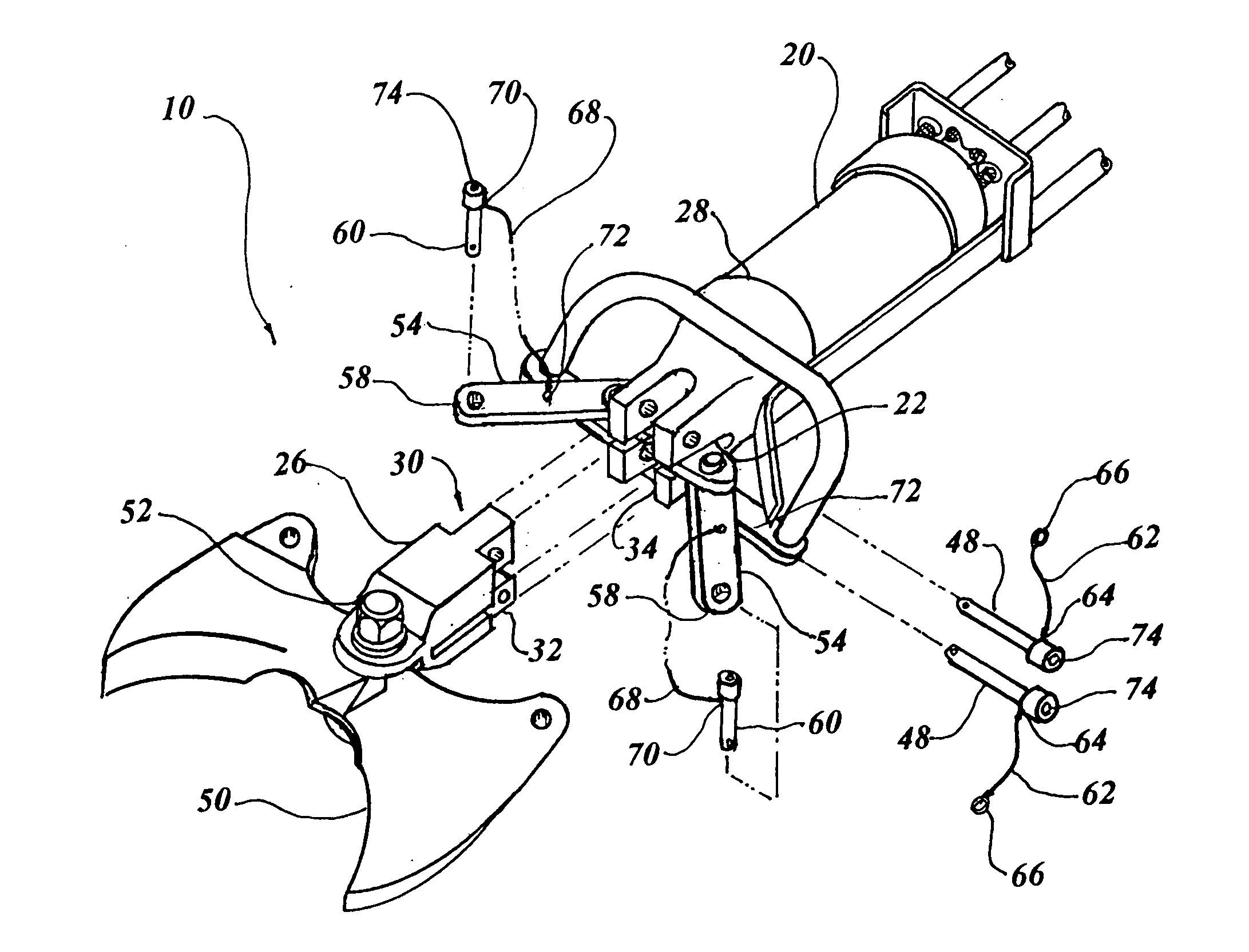 Hydraulic rescue tool with quick-change head