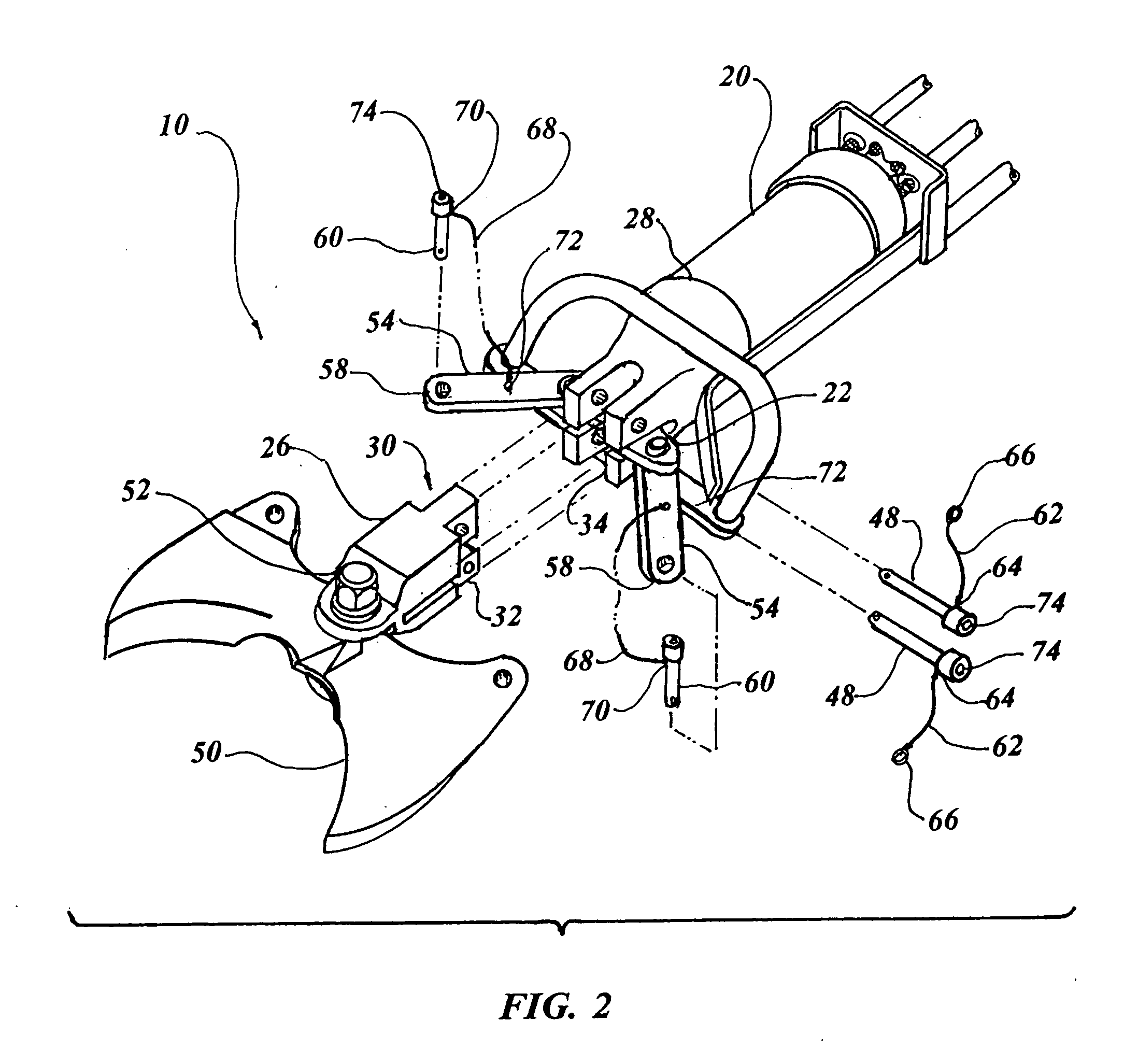 Hydraulic rescue tool with quick-change head