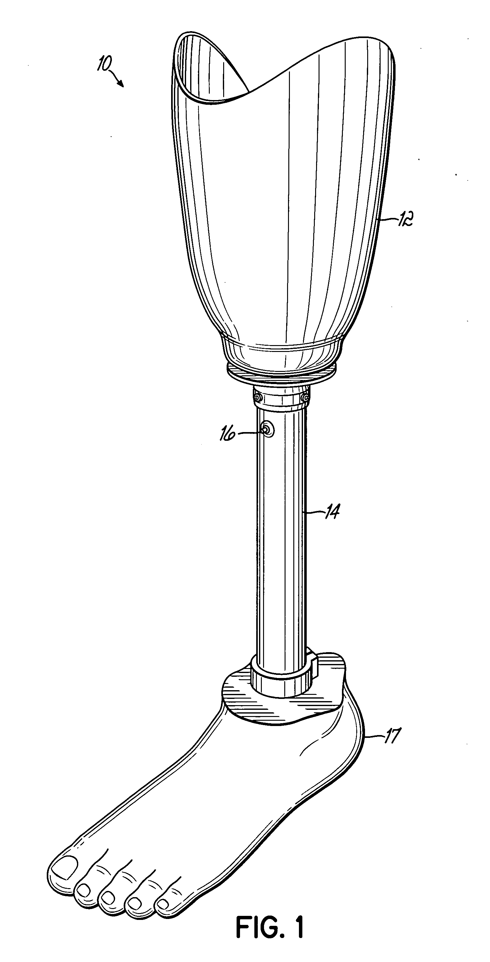 Prosthetic device utilizing electric vacuum pump