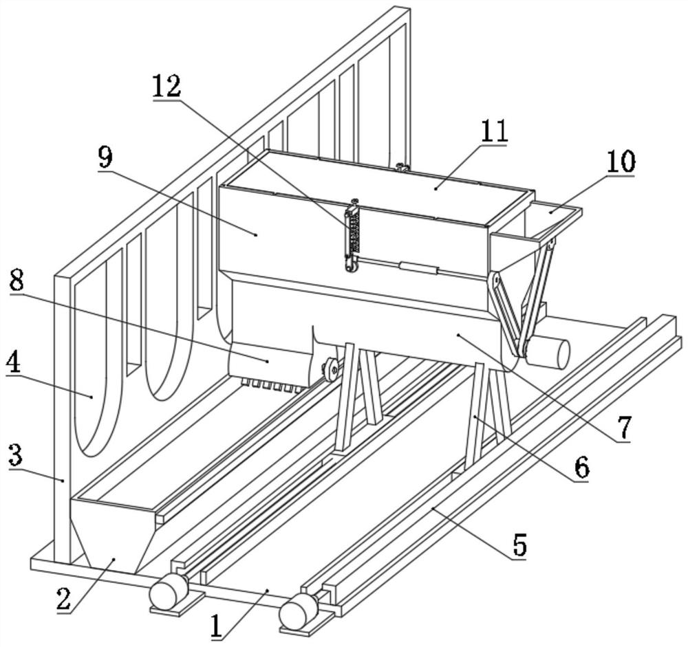 Automatic feeding device for dairy cow feeding