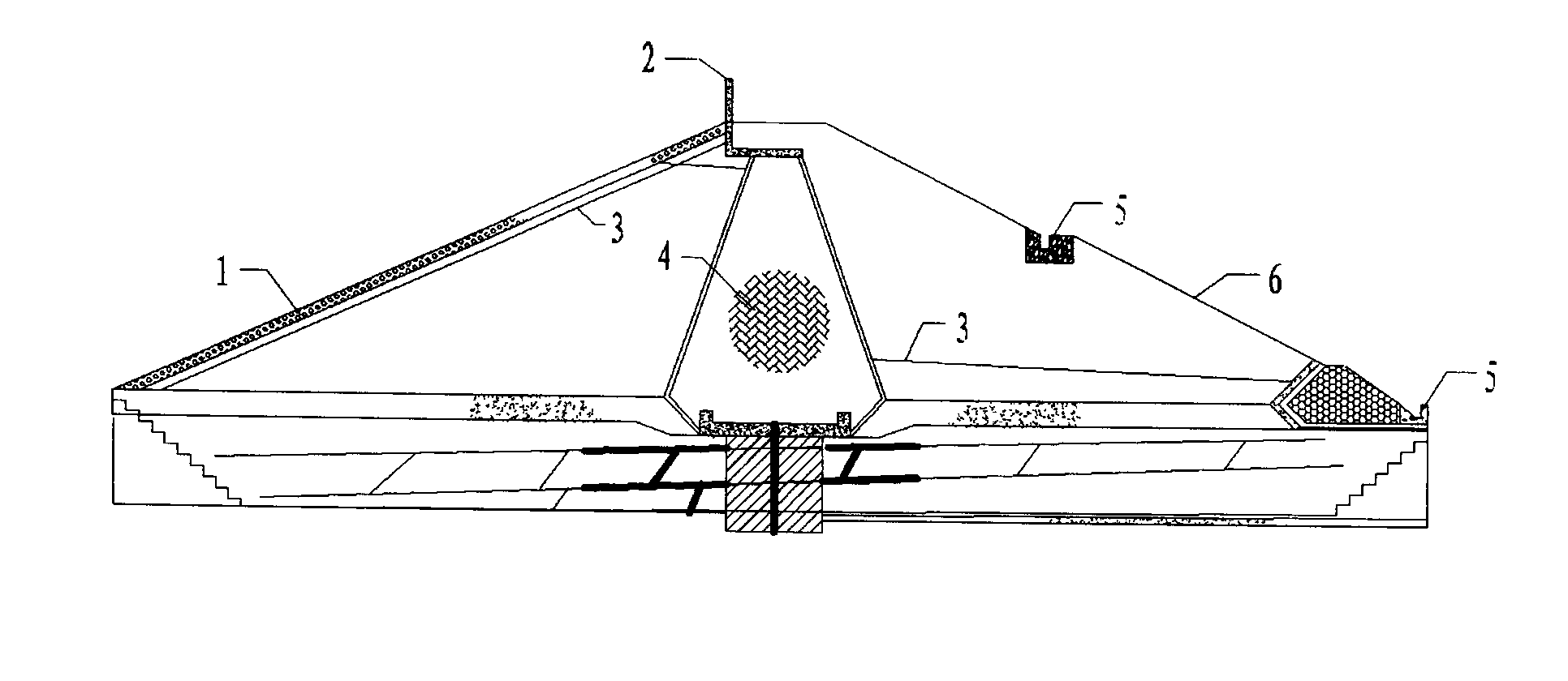 Teaching model for construction of earth and rockfill dam