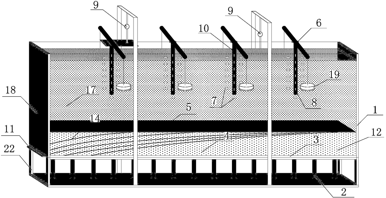 A single pile static load model test device and test method for ground subsidence in a mining area