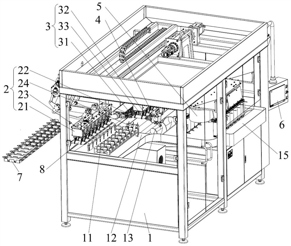 Hammering type separating device used for plasma bag breaking machine