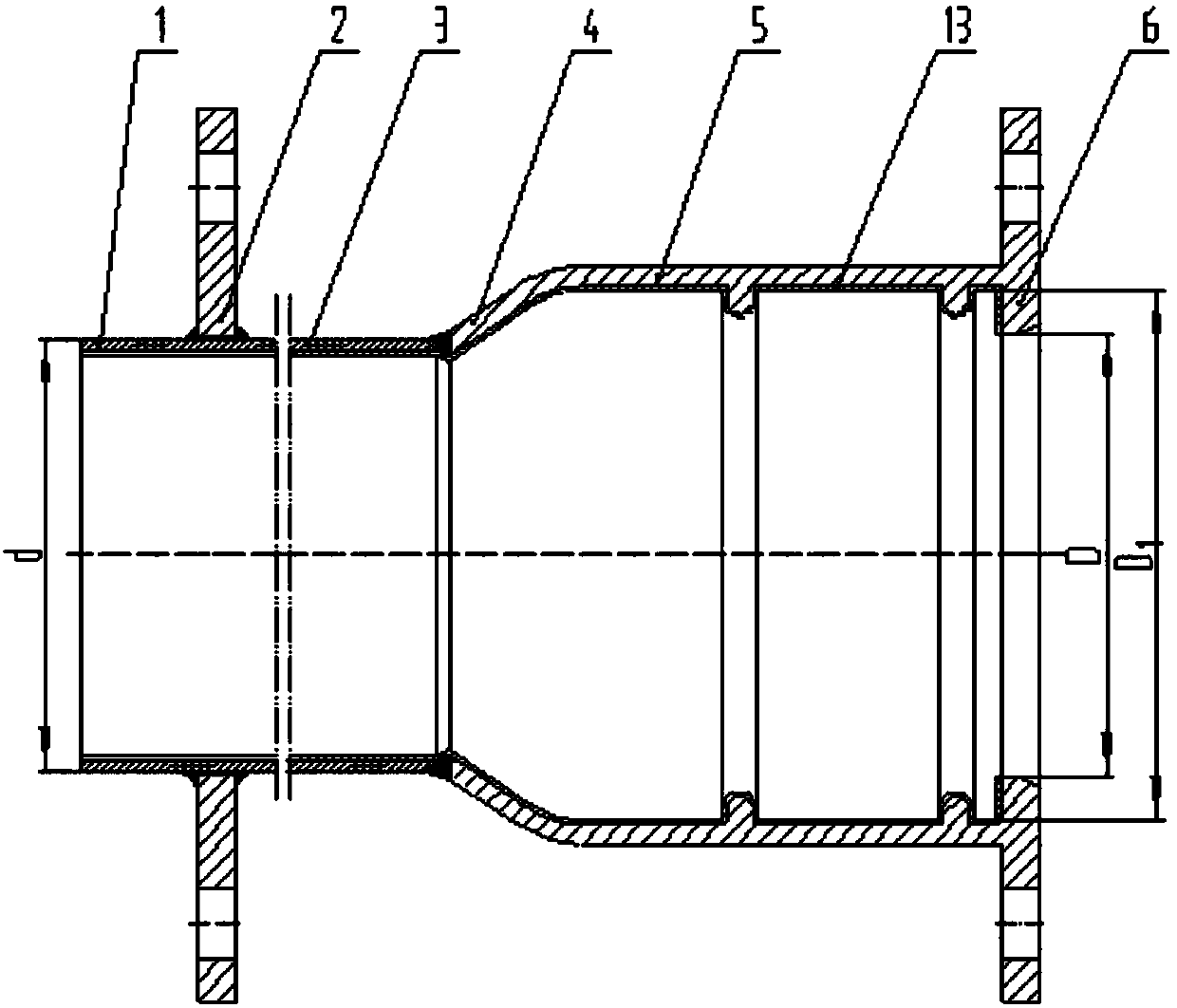 Sliding-in self-anchorage type socket connection pipe