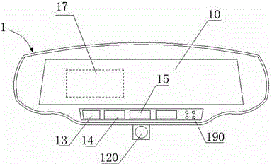 Automobile center rearview mirror with functions of drunken driving detection and air purification