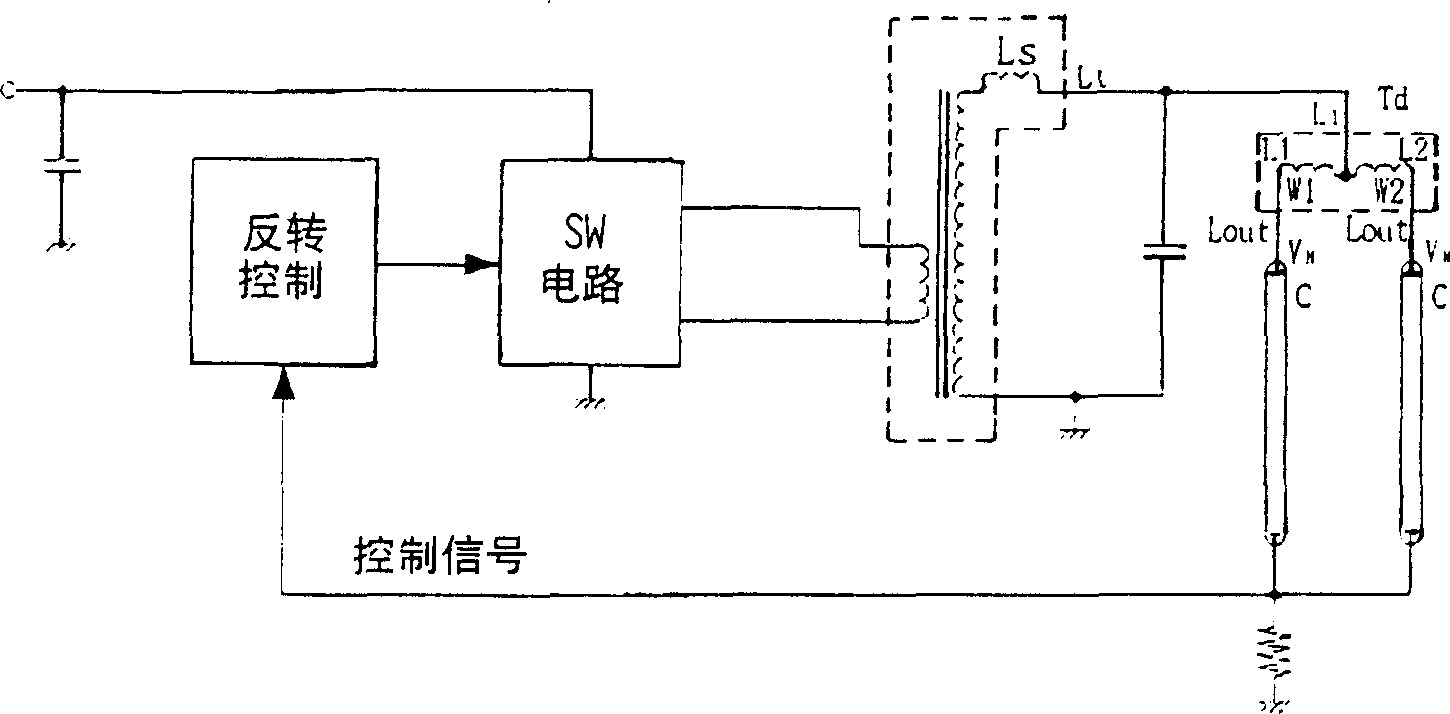 Nverter circuit for discharge lamps for multi-lamp lighting and surface light source system