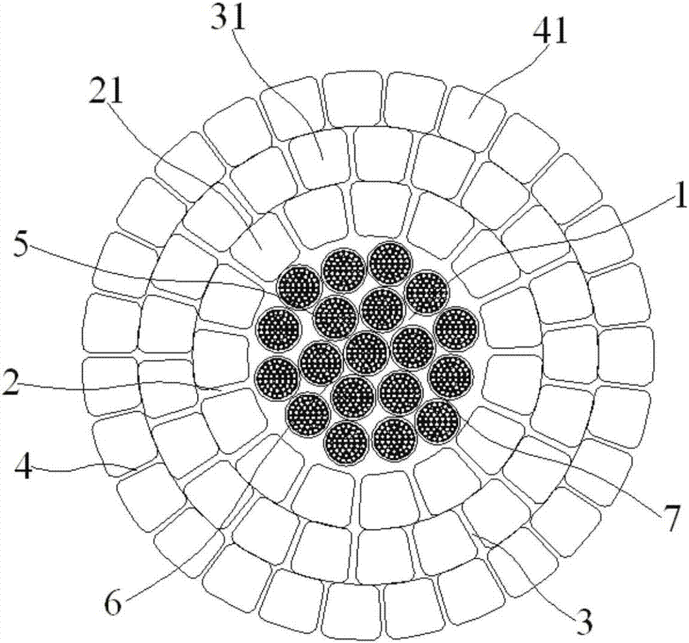 Anti-sliding electric power overhead aluminum stranded wire