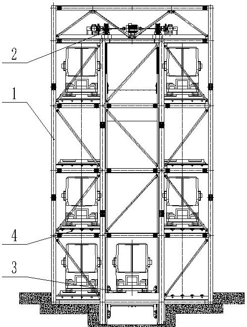 Mechanical parking equipment for commercial vehicle