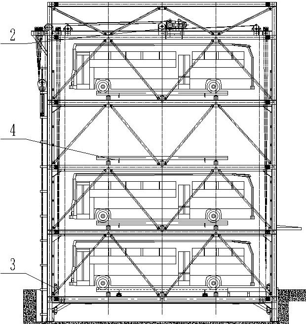 Mechanical parking equipment for commercial vehicle