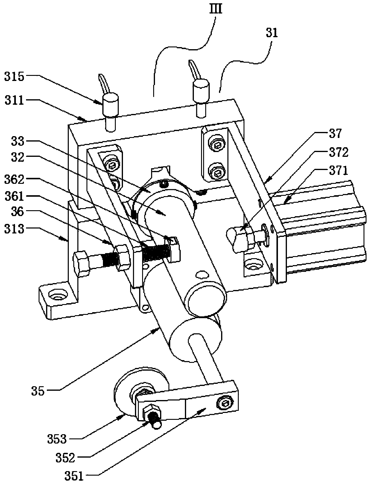 Multi-station rotary disc type clamp for brake pump drilling