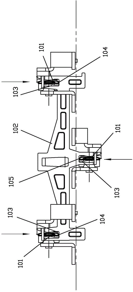 Pushing mechanism simple and convenient to mount and reliable in limiting for multipath magnetic latching relay