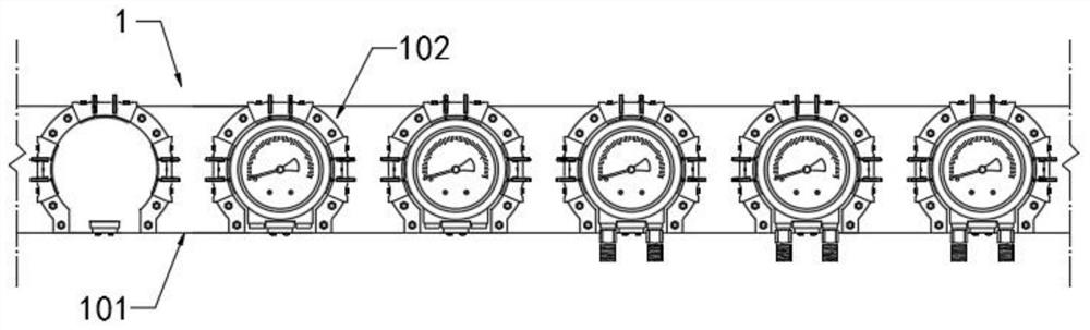 Differential pressure gauge machining equipment and using method thereof