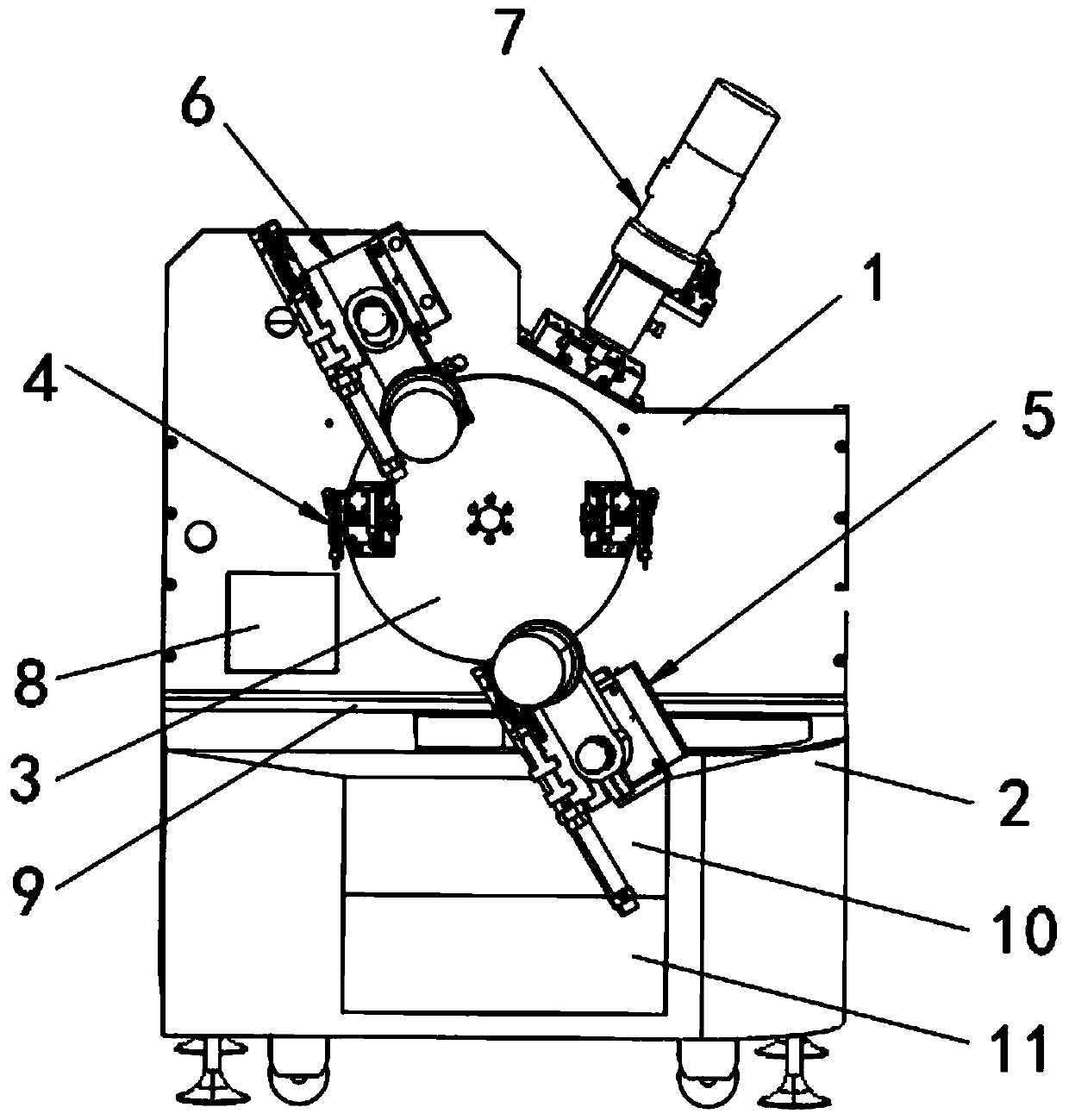 Wooden strip drilling device for wood furniture processing and working method thereof