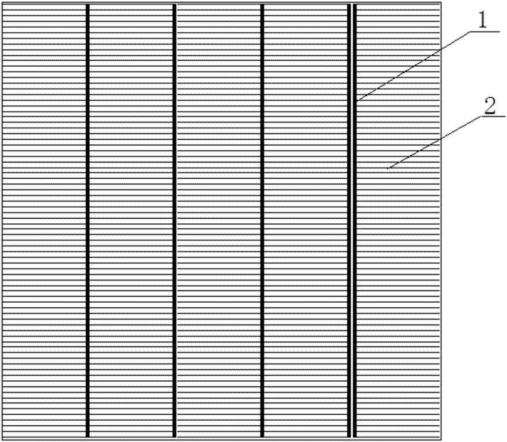 Solar laminated modules with center-converging grid electrodes