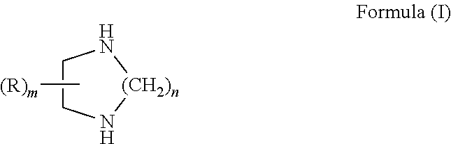 Curable compositions containing cyclic diamine and cured products therefrom