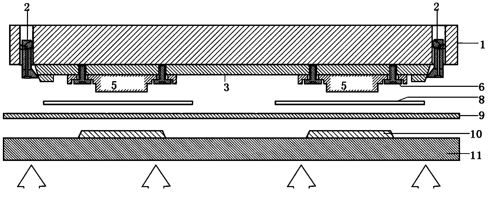 Integrated adjustable gold stamping plate