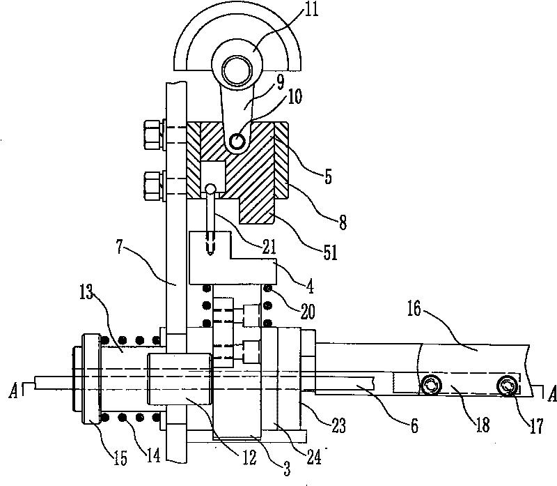 Mechanism for shearing steel bar straightening and shearing machine