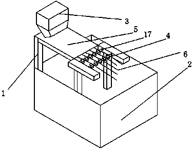 Swinging bead threading machine