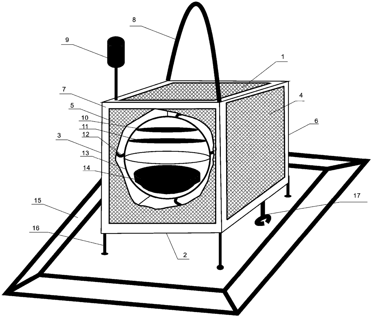 Portable three-component submarine electric field meter