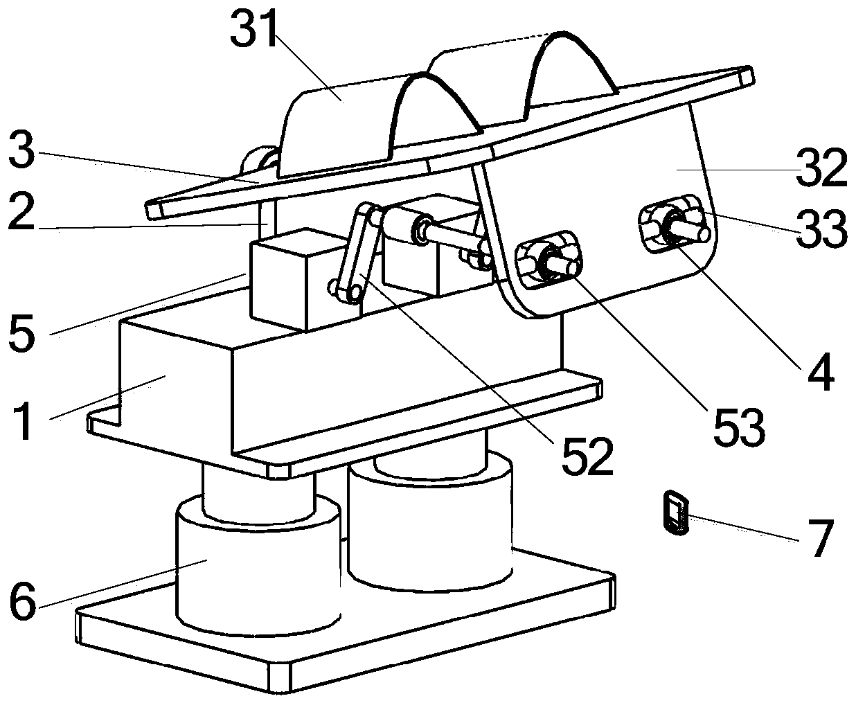 A device for auxiliary ankle rehabilitation training