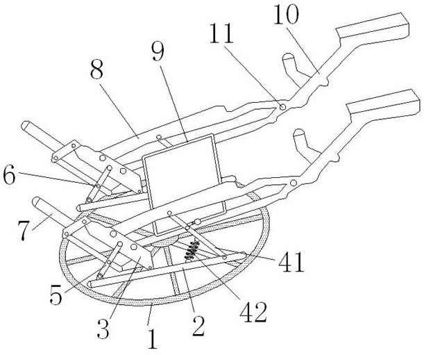 Sunken mechanical stretching device bracket for functional sofa