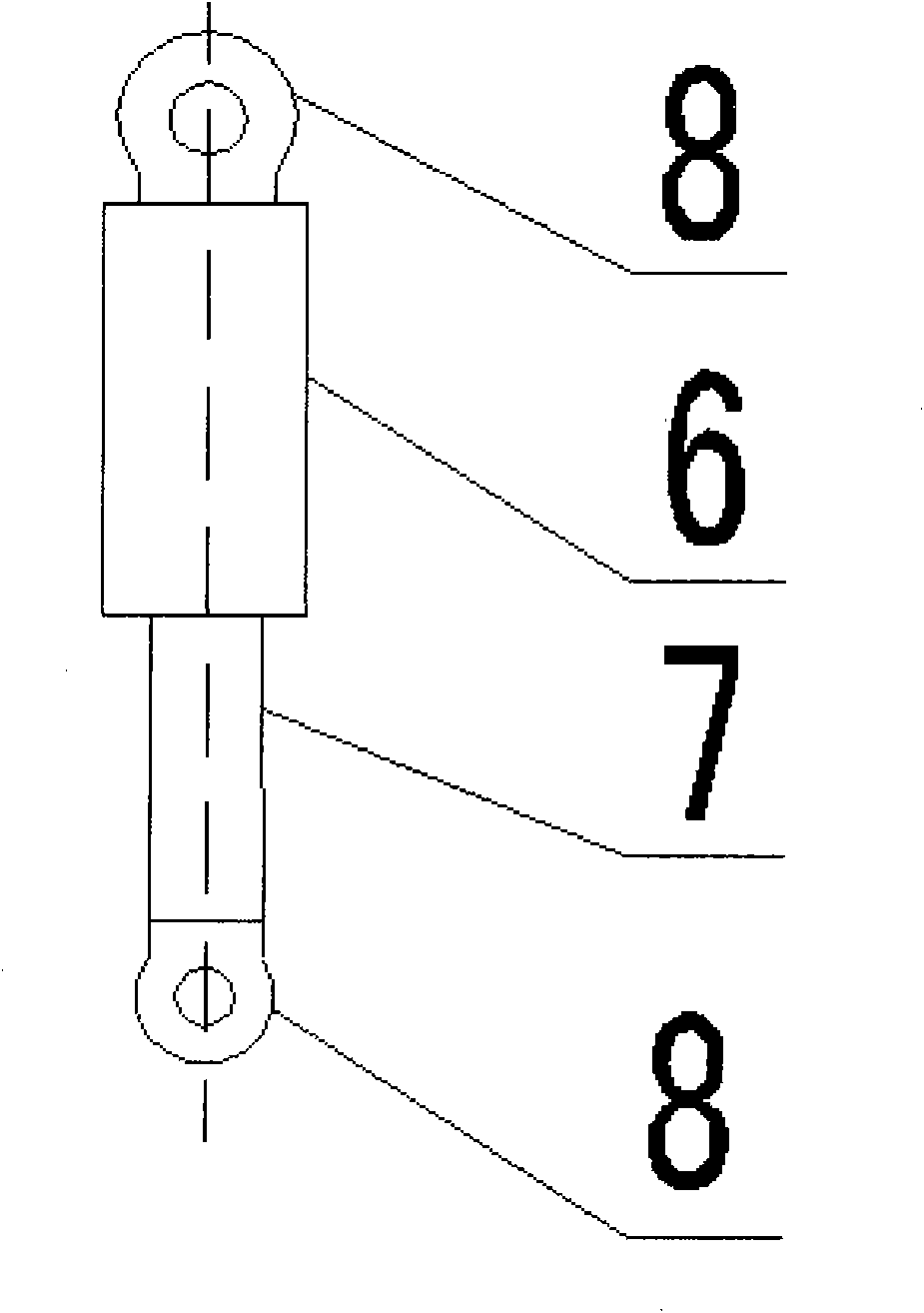 Device for preventing hydro-pneumatic spring from swinging