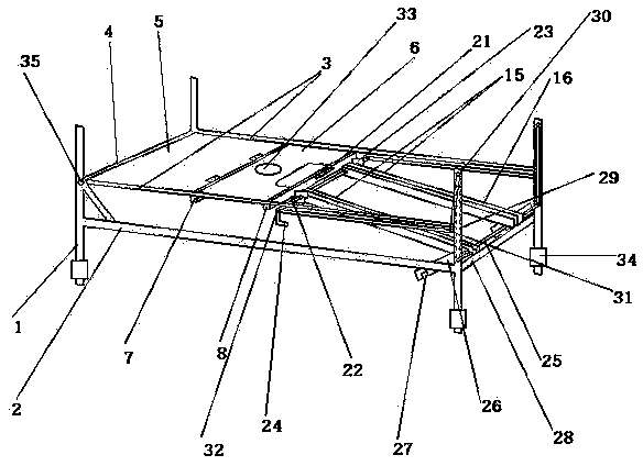 Multifunctional nursing bed