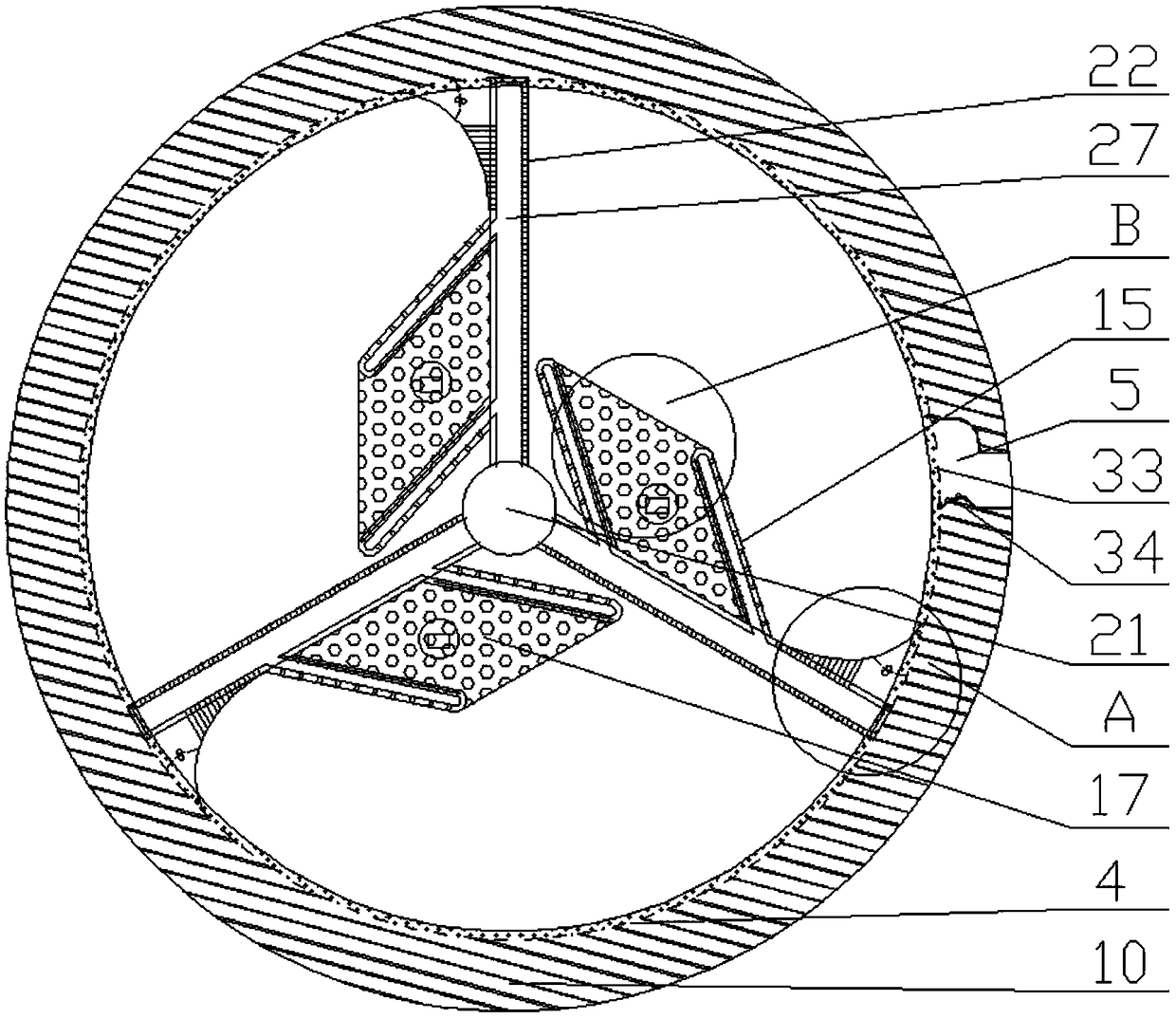 Domestic sewage treatment device