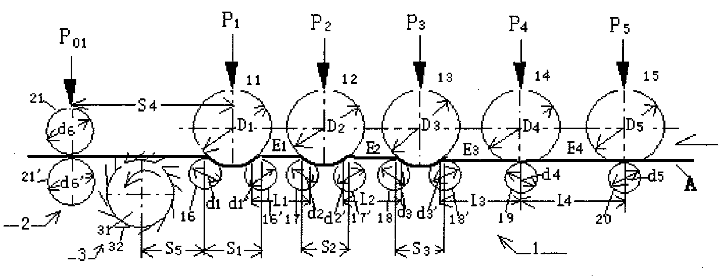 Prepositive pin roller-roller mixed ramie stretch-breaking apparatus