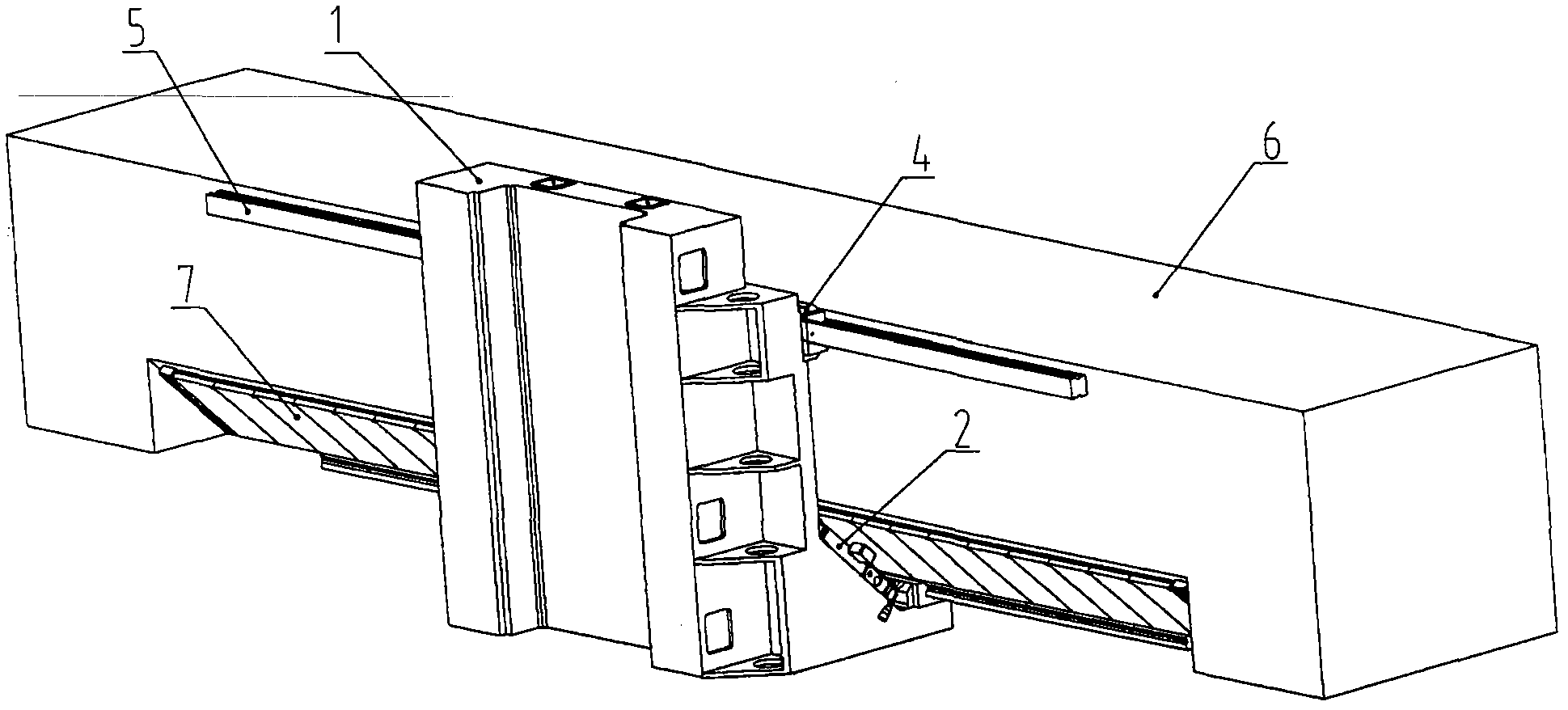 Regular L-shaped sliding plate applying linear motor driving